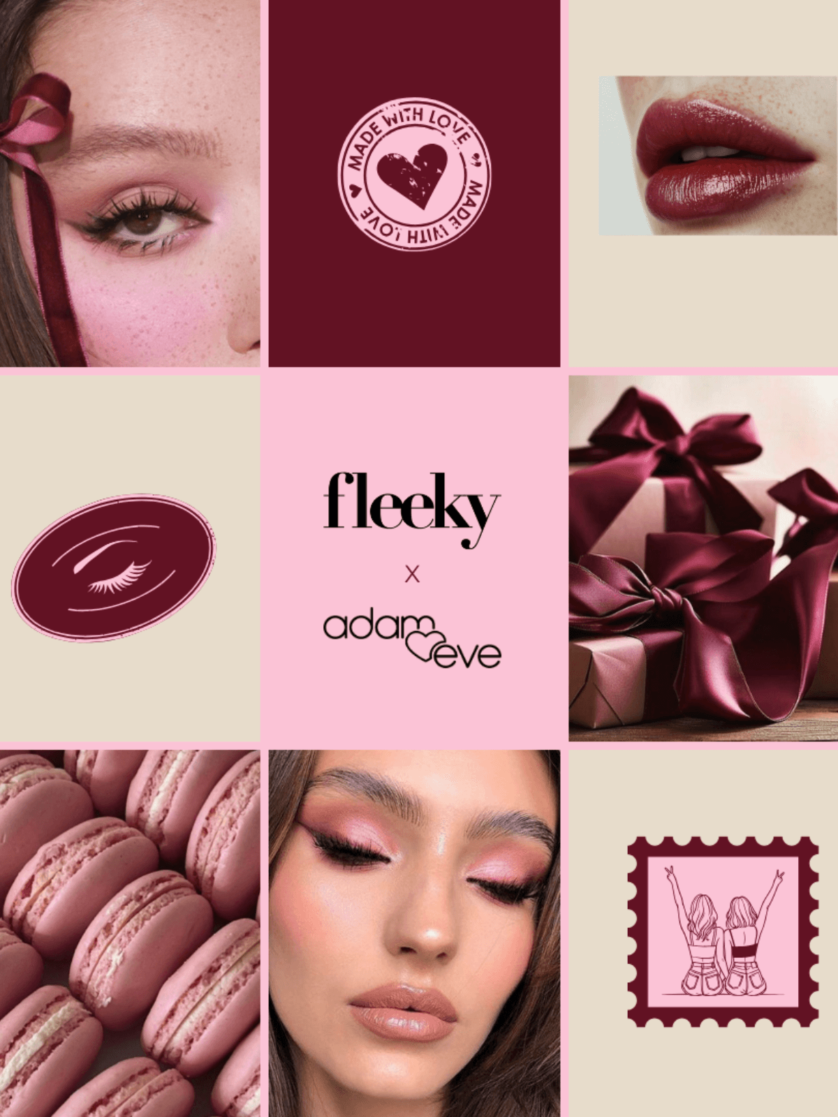 fleeky x adam&eve, collage de campaña